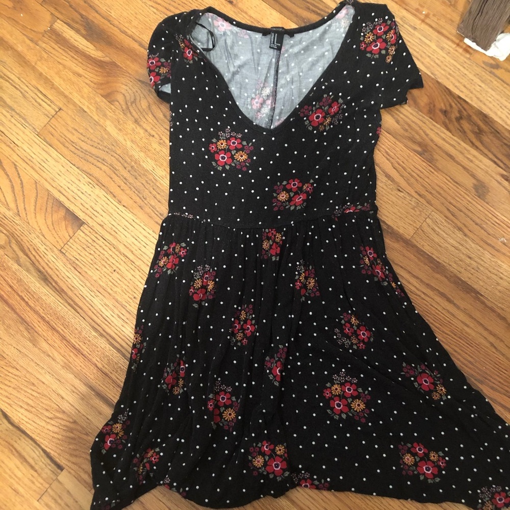 Black floral dress